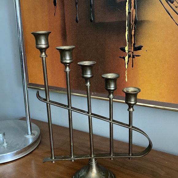 Brass candelabra - Picture 3 of 6
